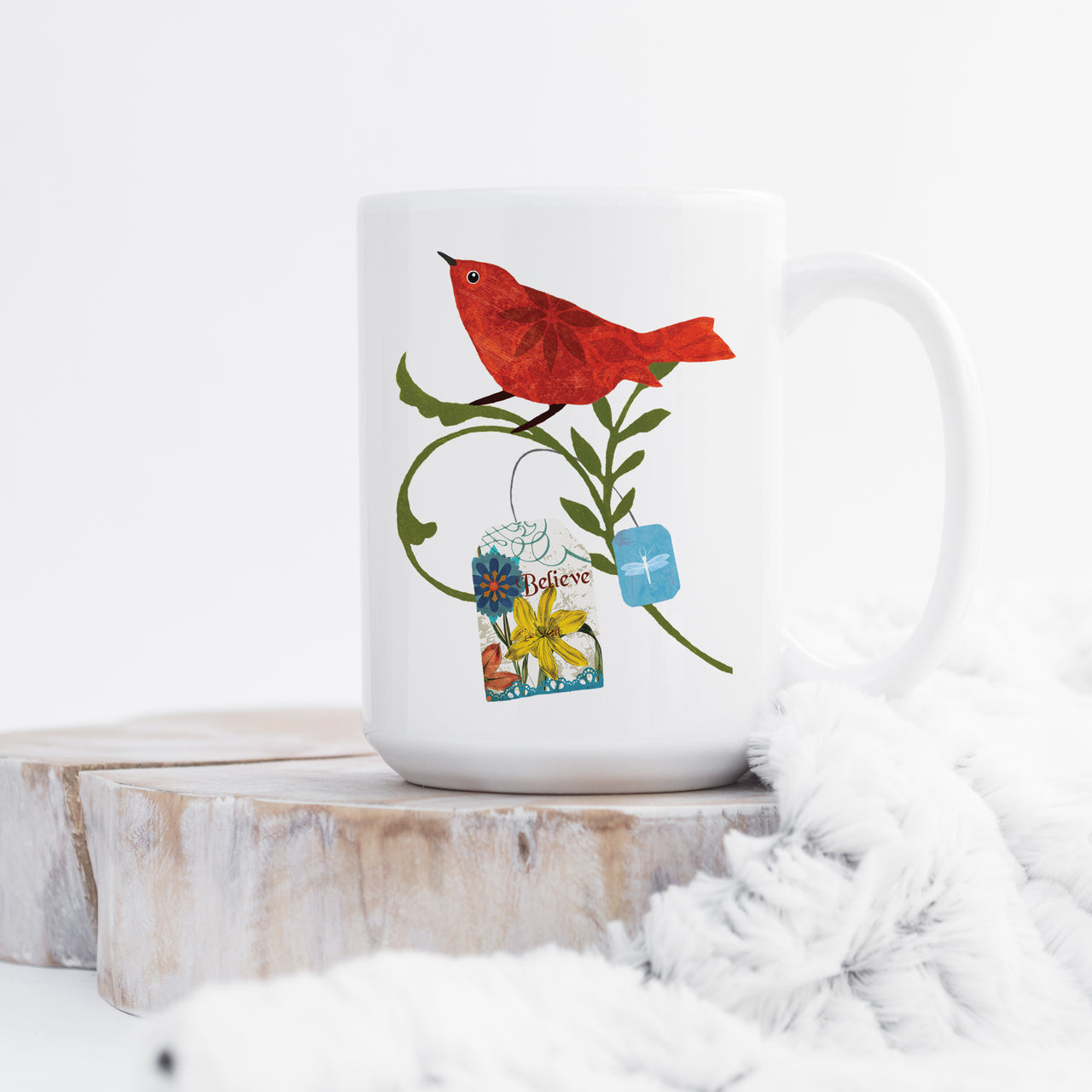 Believe - Red Bird Mug