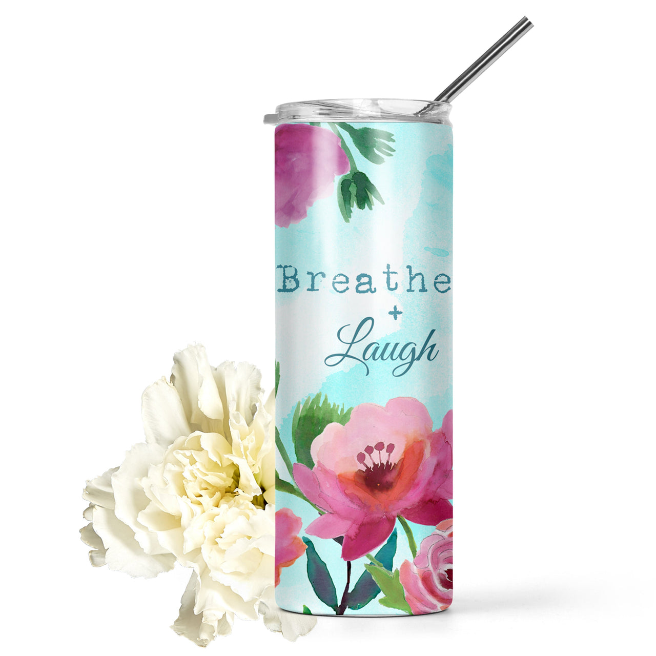 20 oz Skinny Tumbler - Breathe